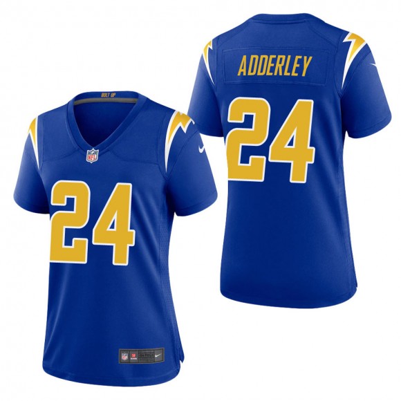 Women's Los Angeles Chargers Nasir Adderley Royal 2nd Alternate Game Jersey