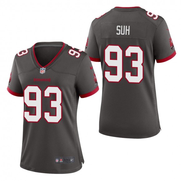 Women's Tampa Bay Buccaneers Ndamukong Suh Pewter Alternate Game Jersey