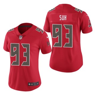 Women's Tampa Bay Buccaneers Ndamukong Suh Red Color Rush Limited Jersey