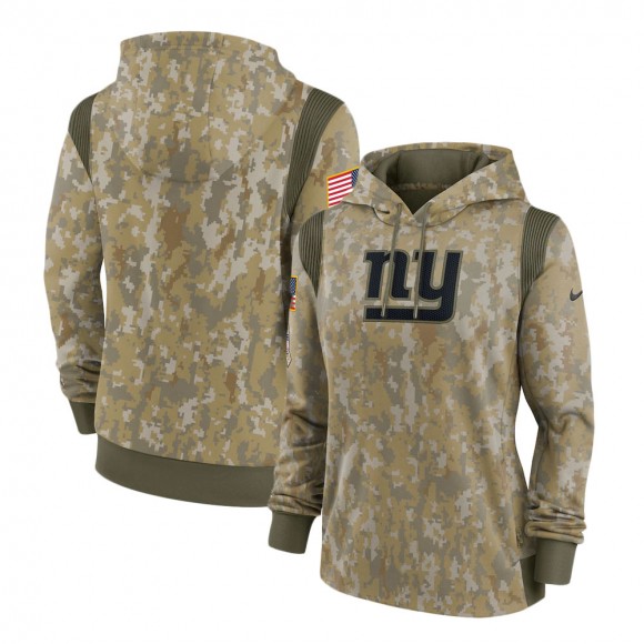 2021 Salute To Service Women's Giants Olive Therma Performance Pullover Hoodie