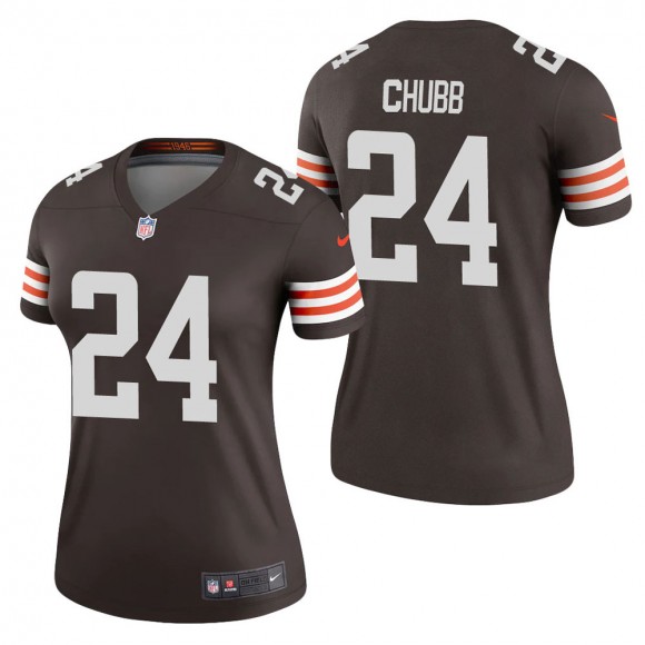 Women's Cleveland Browns Nick Chubb Brown Legend Jersey