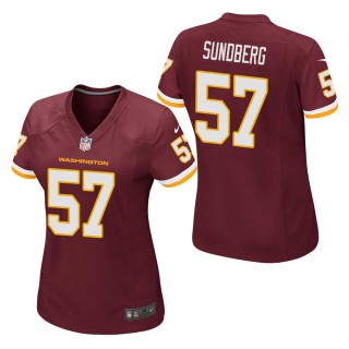 Women's Washington Football Team Nick Sundberg Burgundy Game Jersey