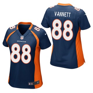 Women's Denver Broncos Nick Vannett Navy Game Jersey