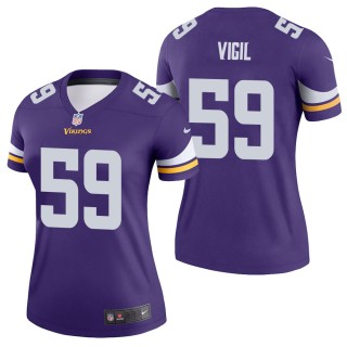 Women's Minnesota Vikings Nick Vigil Purple Legend Jersey