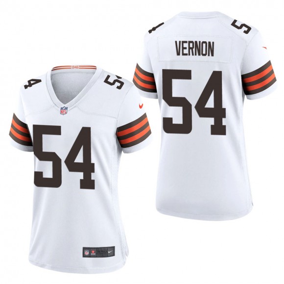 Women's Cleveland Browns Olivier Vernon White Game Jersey