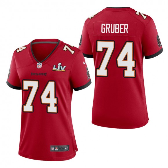 Women's Tampa Bay Buccaneers Paul Gruber Red Super Bowl LV Jersey