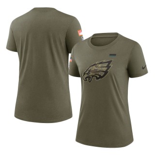 2021 Salute To Service Women's Eagles Olive T-Shirt