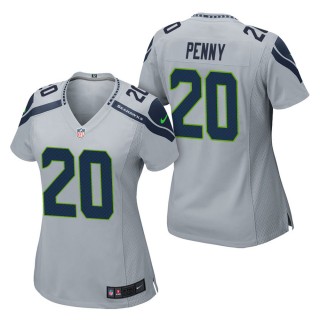 Women's Seattle Seahawks Rashaad Penny Gray Game Jersey