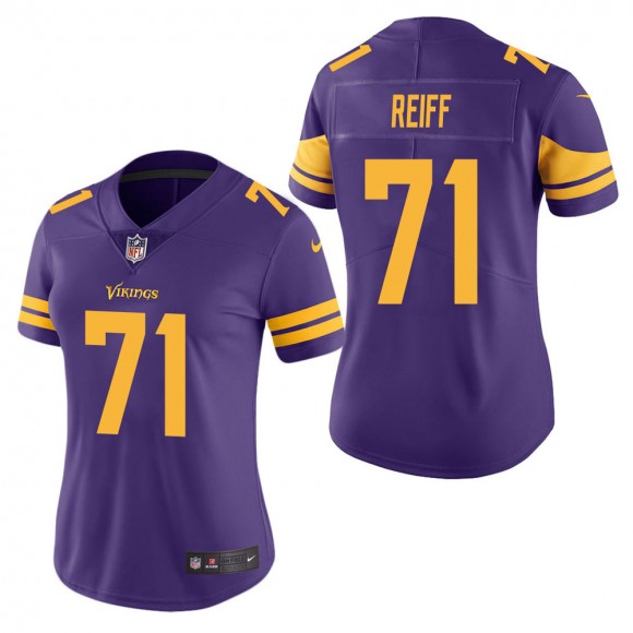 Women's Minnesota Vikings Riley Reiff Purple Color Rush Limited Jersey