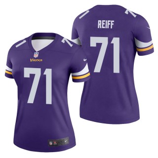 Women's Minnesota Vikings Riley Reiff Purple Legend Jersey