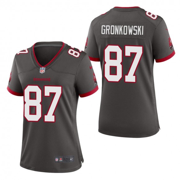 Women's Tampa Bay Buccaneers Rob Gronkowski Pewter Alternate Game Jersey