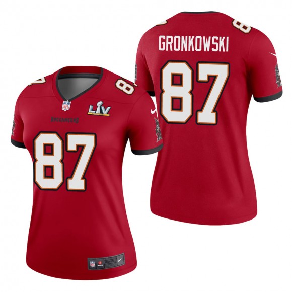 Women's Tampa Bay Buccaneers Rob Gronkowski Red Super Bowl LV Jersey