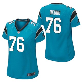 Women's Carolina Panthers Russell Okung Blue Game Jersey