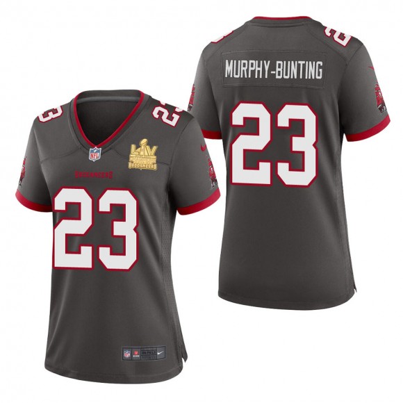 Women's Tampa Bay Buccaneers Sean Murphy-Bunting Pewter Super Bowl LV Champions Jersey