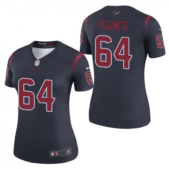 Women's Houston Texans Senio Kelemete Navy Color Rush Legend Jersey