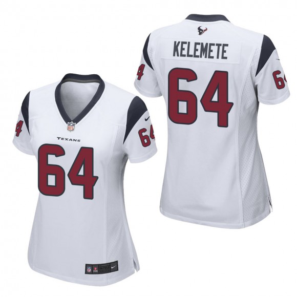 Women's Houston Texans Senio Kelemete White Game Jersey