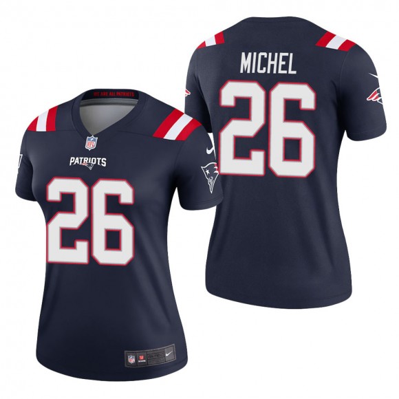 Women's New England Patriots Sony Michel Navy Legend Jersey