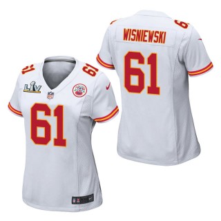 Women's Kansas City Chiefs Stefen Wisniewski White Super Bowl LV Jersey