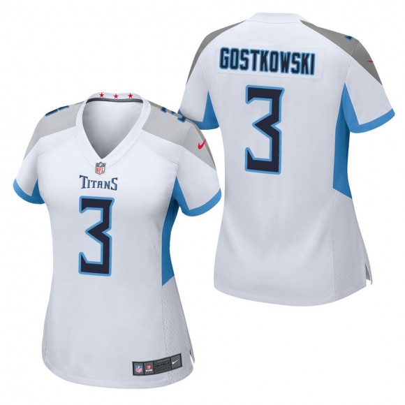 Women's Tennessee Titans Stephen Gostkowski White Game Jersey