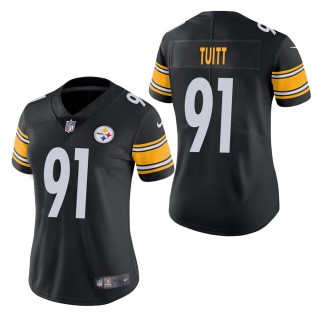 Women's Pittsburgh Steelers Stephon Tuitt Black Vapor Untouchable Limited Jersey