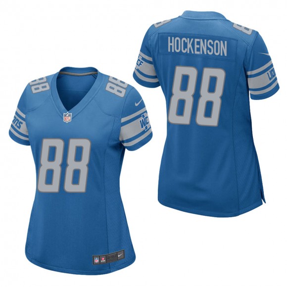 Women's Detroit Lions T.J. Hockenson Blue Game Jersey