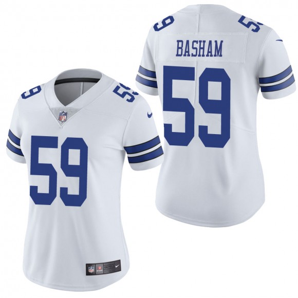 Women's Dallas Cowboys Tarell Basham White Vapor Limited Jersey