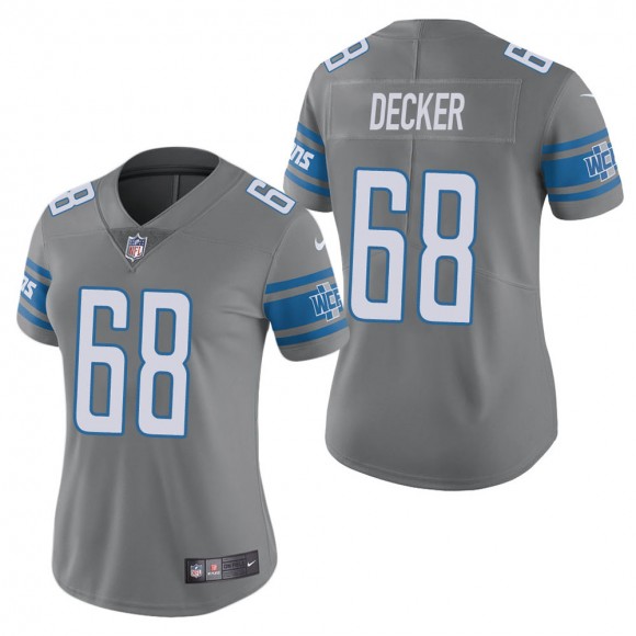 Women's Detroit Lions Taylor Decker Steel Color Rush Limited Jersey