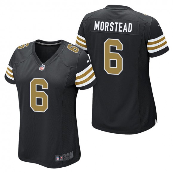 Women's New Orleans Saints Thomas Morstead Black Alternate Game Jersey