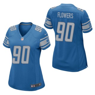 Women's Detroit Lions Trey Flowers Blue Game Jersey