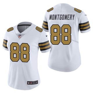 Women's New Orleans Saints Ty Montgomery White Color Rush Limited Jersey