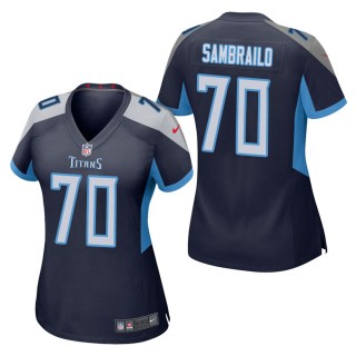 Women's Tennessee Titans Ty Sambrailo Navy Game Jersey