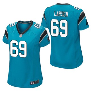 Women's Carolina Panthers Tyler Larsen Blue Game Jersey