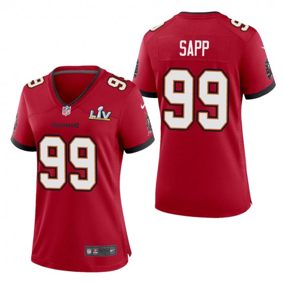 Women's Tampa Bay Buccaneers Warren Sapp Red Super Bowl LV Jersey