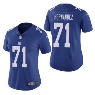Women's New York Giants Will Hernandez Royal Vapor Untouchable Limited Jersey