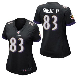 Women's Baltimore Ravens Willie Snead IV Black Game Jersey