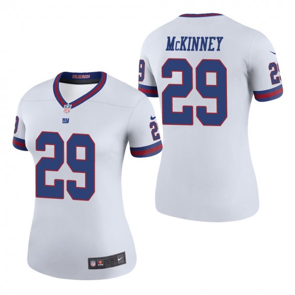 Women's New York Giants Xavier McKinney White Color Rush Legend Jersey