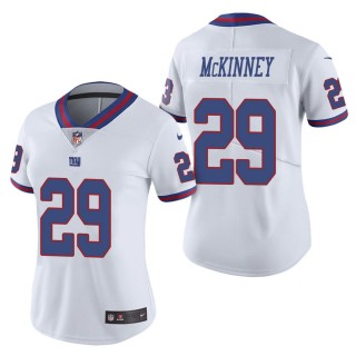 Women's New York Giants Xavier McKinney White Color Rush Limited Jersey