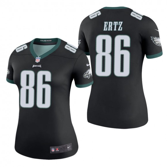 Women's Philadelphia Eagles Zach Ertz Black Color Rush Legend Jersey