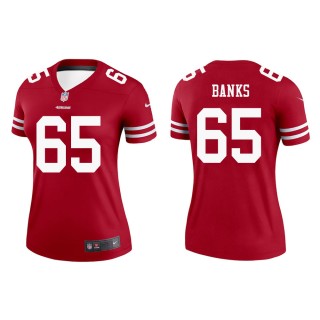 Women's San Francisco 49ers Aaron Banks #65 Scarlet Legend Jersey
