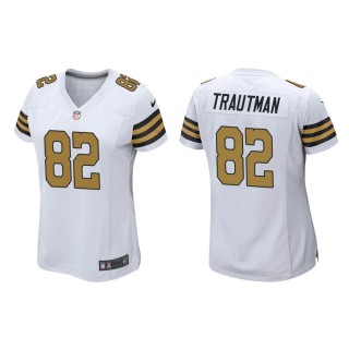 Women's New Orleans Saints Adam Trautman #82 White Alternate Game Jersey