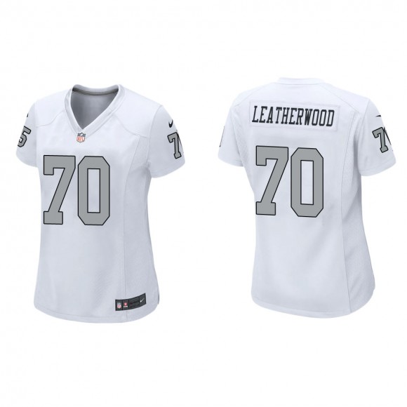 Women's Las Vegas Raiders Alex Leatherwood #70 White Alternate Game Jersey