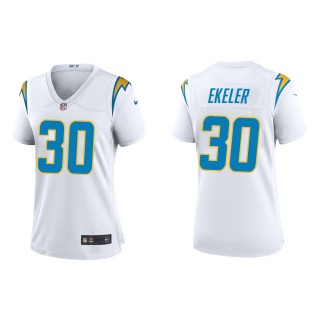 Women's Los Angeles Chargers Austin Ekeler #30 White Alternate Game Jersey