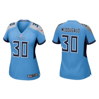Women's Tennessee Titans Bradley McDougald #30 Light Blue Game Jersey