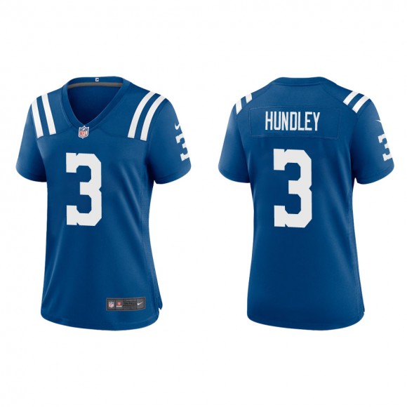 Women's Indianapolis Colts Brett Hundley #3 Royal Game Jersey