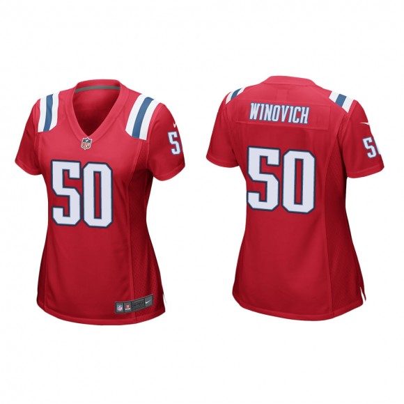 Women's New England Patriots Chase Winovich #50 Red Alternate Game Jersey