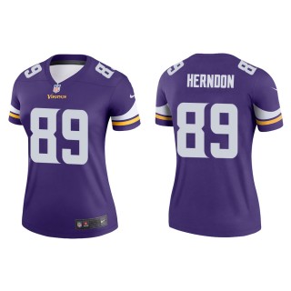 Women's Minnesota Vikings Chris Herndon #89 Purple Legend Jersey