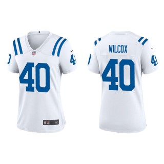 Women's Indianapolis Colts Chris Wilcox #40 White Game Jersey