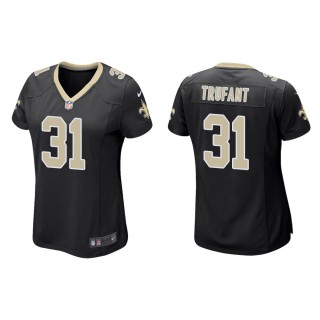 Women's New Orleans Saints Desmond Trufant #31 Black Game Jersey
