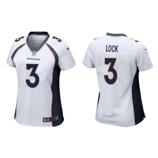 Women's Denver Broncos Drew Lock #3 White Game Jersey