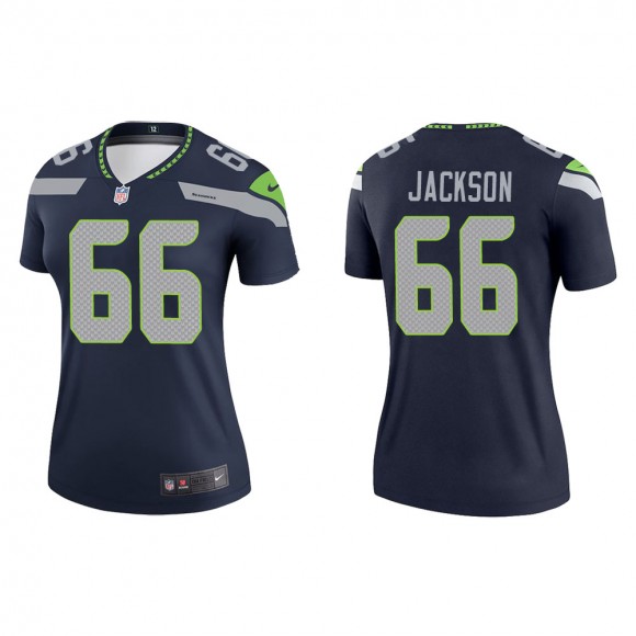 Women's Seattle Seahawks Gabe Jackson #66 Navy Legend Jersey